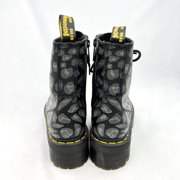 Dr. Martens Black Leopard Jadon Boots 7/38 - Picture 3 of 11